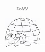 Igloo Coloring Eskimo Pages Kids sketch template