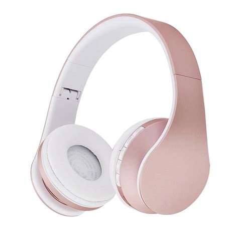 fashion rose gold wireless bluetooth headphones headset  microphone bluetooth  ear