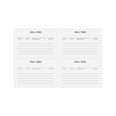 editable printable hall pass template printable templates