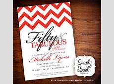 Surprise 50th Birthday Party Invitation by SimplySocialDesigns