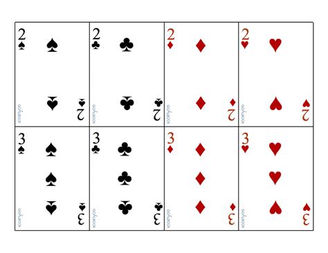 printable playing cards template   printable templates