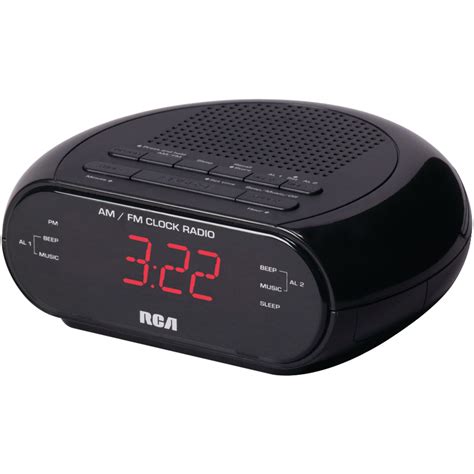 rca rc dual alarm clock radio  red led dual wake walmartcom