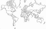 Mapa Mundi Planisferio Mudo sketch template