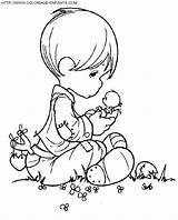 Precious Moments Easter Coloring Pages Getcolorings Digital Color sketch template