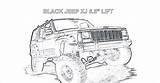 Jeep Pages Coloring Xj Print Car Lifted Template Lift sketch template