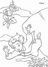 Pan Peter Coloring Pages Wendy Peterpan Return Neverland Print Captain Disney Hook Smee Coloriage Colorir Colour Paint Tinkerbell Drawings Adults sketch template