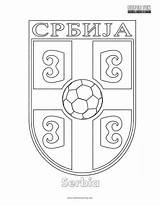 Serbia Coloring Football sketch template
