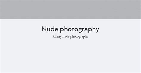 Nude Photography · Stampsy