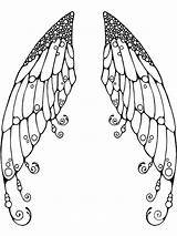 Pages Coloring Fairy Wings Printable Recommended sketch template