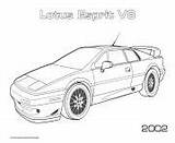 Coloring Pages Cars V8 Esprit 2002 Lotus Print sketch template
