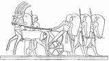Coloring Egyptian Royal Guards Shields Chariot Soldiers Spears Horses Guard Ancient Men Description sketch template
