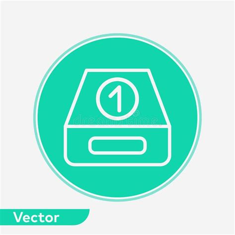 inbox vector icon sign symbol stock vector illustration  clip