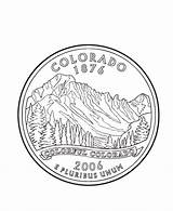 Colorado Quarter State Coloring Pages Printable Quarters Back States Usa Printables Go Print Next sketch template