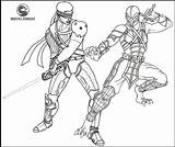 Mortal Kombat Coloring Battle Pages Ages sketch template
