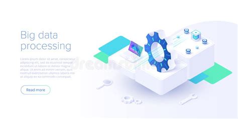 positive trend isometric vector illustration business analysis for