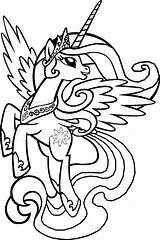 Celestia Coloring Princess Pages Pony Unicorn Little Bestcoloringpagesforkids Colouring sketch template