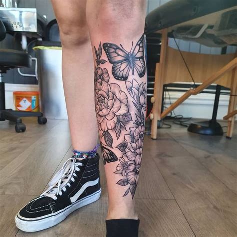shin tattoo   merveilleux   shin tattoo leg