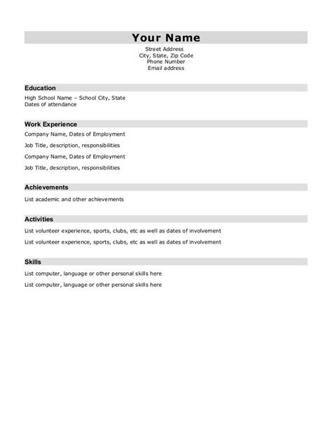 student resume template