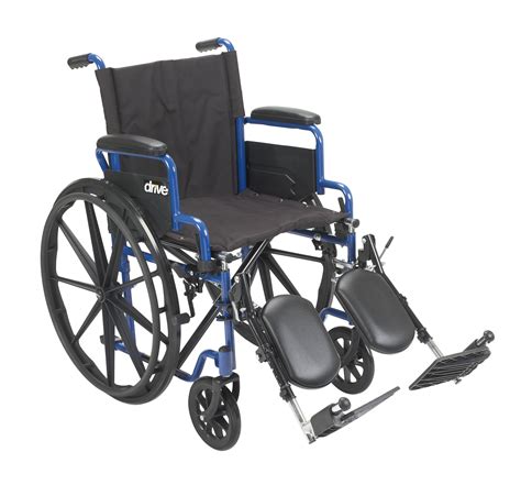 drive medical blue streak wheelchair  flip  desk arms elevating leg rests  seat