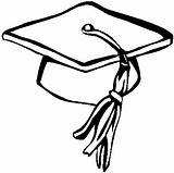 Graduation Coloring Cap Pages Tassel Printable Clip Graduate Caps Girl Printables Hat Draw sketch template