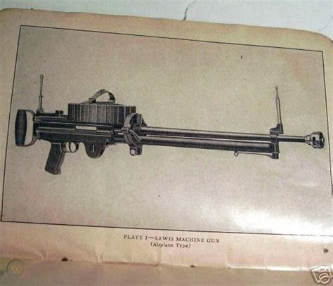 Rare Ww1 Lewis Aircraft Machine Gun Manual 1918