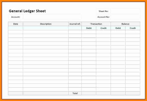 ledger sheets  print  document template