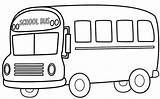 Bus Outline Coloring Clipart School Clip Kids Library Pages sketch template