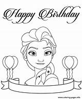 Coloring Birthday Pages Frozen Colouring Disney Elsa Ribbon Happy Printable Party Kids Characters Print Theme Adult Books Christmas Girls Dora sketch template