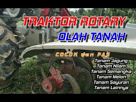 kerja traktor rotary roda  kubota youtube