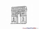 Triumphal Arch Paris Cliparts Printable Title sketch template