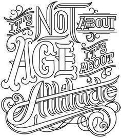 attitude design quote coloring pages adult coloring book