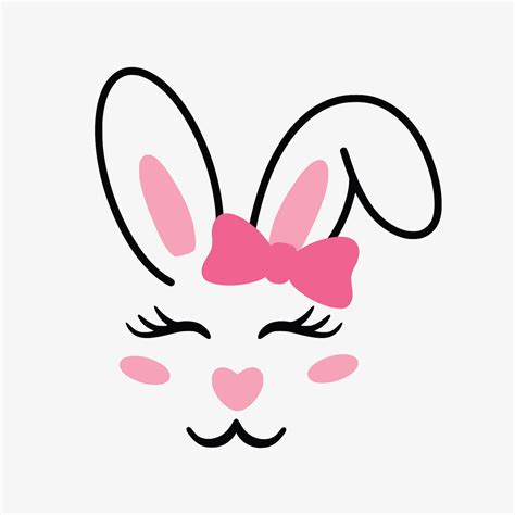 girl bunny face svg file happy easter girl bunny face svg etsy