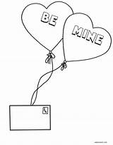 Coloring Valentine Pages Mail Air Feelings Fond Chums Float Tailor Each Friends Then Print Some Letter sketch template
