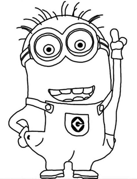 crazy dave  minion coloring page kids play color