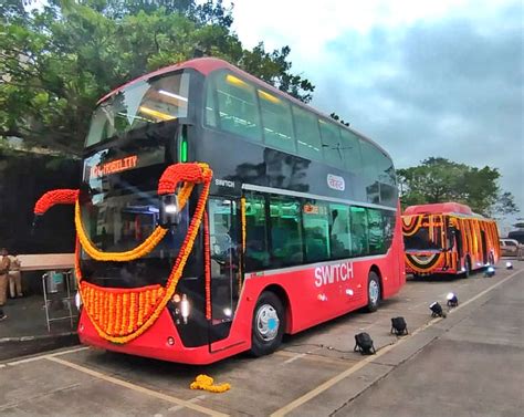 mumbai electric double decker bus eiv  auto expo  autonoid