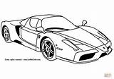 Coloring Ferrari Enzo Pages Printable Car sketch template