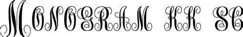 monogram kk sc font