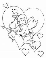 Corazones Dibujar Cupido Cupid Planse Valentine Imprimir Colorat Valentijn Corazon Kleurplaten Anges Coloriages Amoureux Korner Colorir Novio Indragostitilor Ziua Corazón sketch template