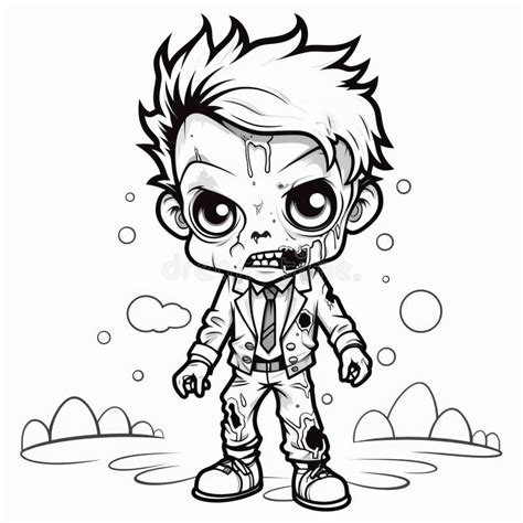 zombie coloring book stock illustrations  zombie coloring book