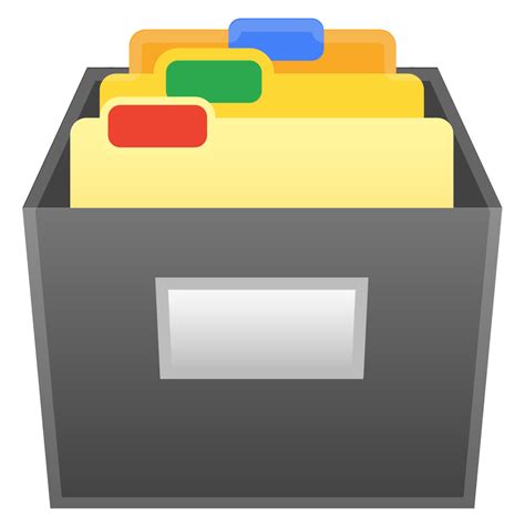 card file box icon noto emoji objects iconset google