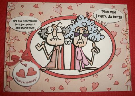 handmade greeting card 3d humorous happy anniversary with an older couple ebay