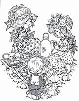 Kay Hobbie Holly Colouring sketch template