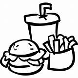 Food Burger Fries Drink Fast Clipart Icon Drawing Hamburger French Transparent Vector Logo Logos Getdrawings Drawings Paintingvalley Seekpng Icons sketch template