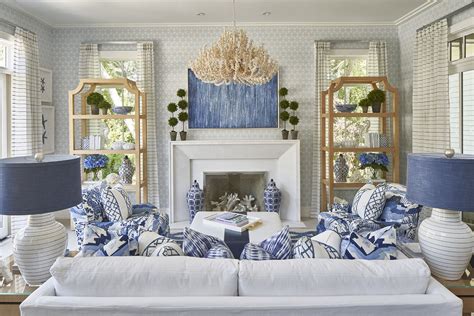 hampton designer showhouse traditional home barclay butera interiors blue  white living