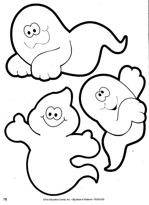 fresh halloween ghosts templates coloring coloring templates