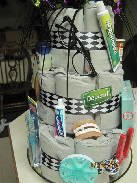 Pin Op Adult Diaper Cake For 40th B Day