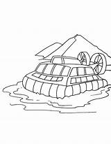 Hovercraft Coloring Water Kids Pages sketch template