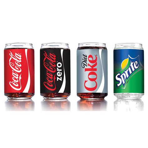 coca cola assorted soda  drinking glass set