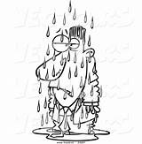 Soaked Businessman Outlined Toonaday Vecto Leishman Ron sketch template