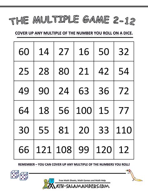 learning games multiplication tables